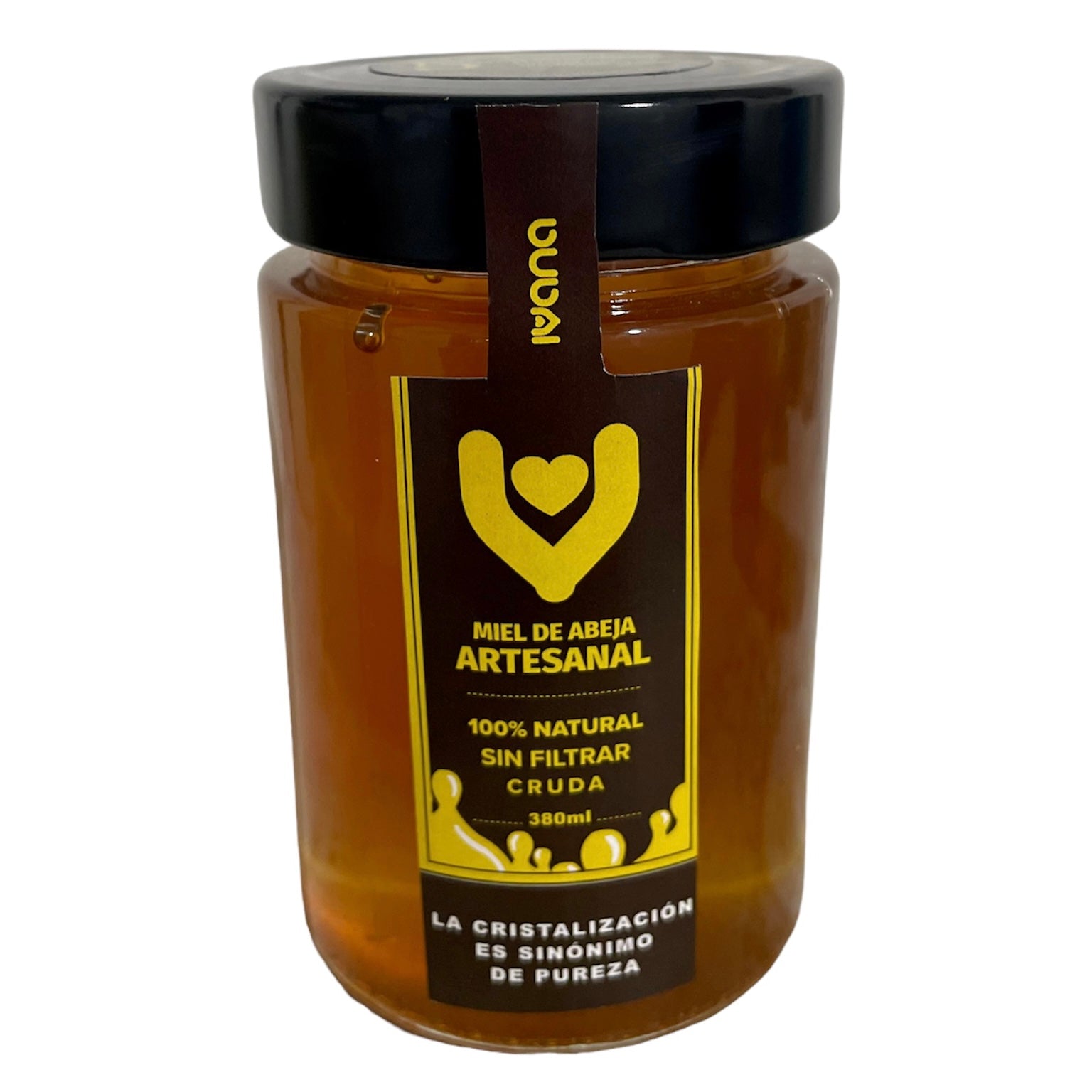 Ivana Miel de abeja 100% artesanal, cruda y sin filtrar 380ml (E)